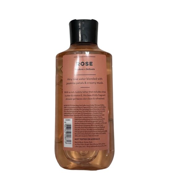 Bath & Body Works ROSE Shea and Vitamin E Shower Gel Body Wash 10 oz New Large - Picture 2 of 8